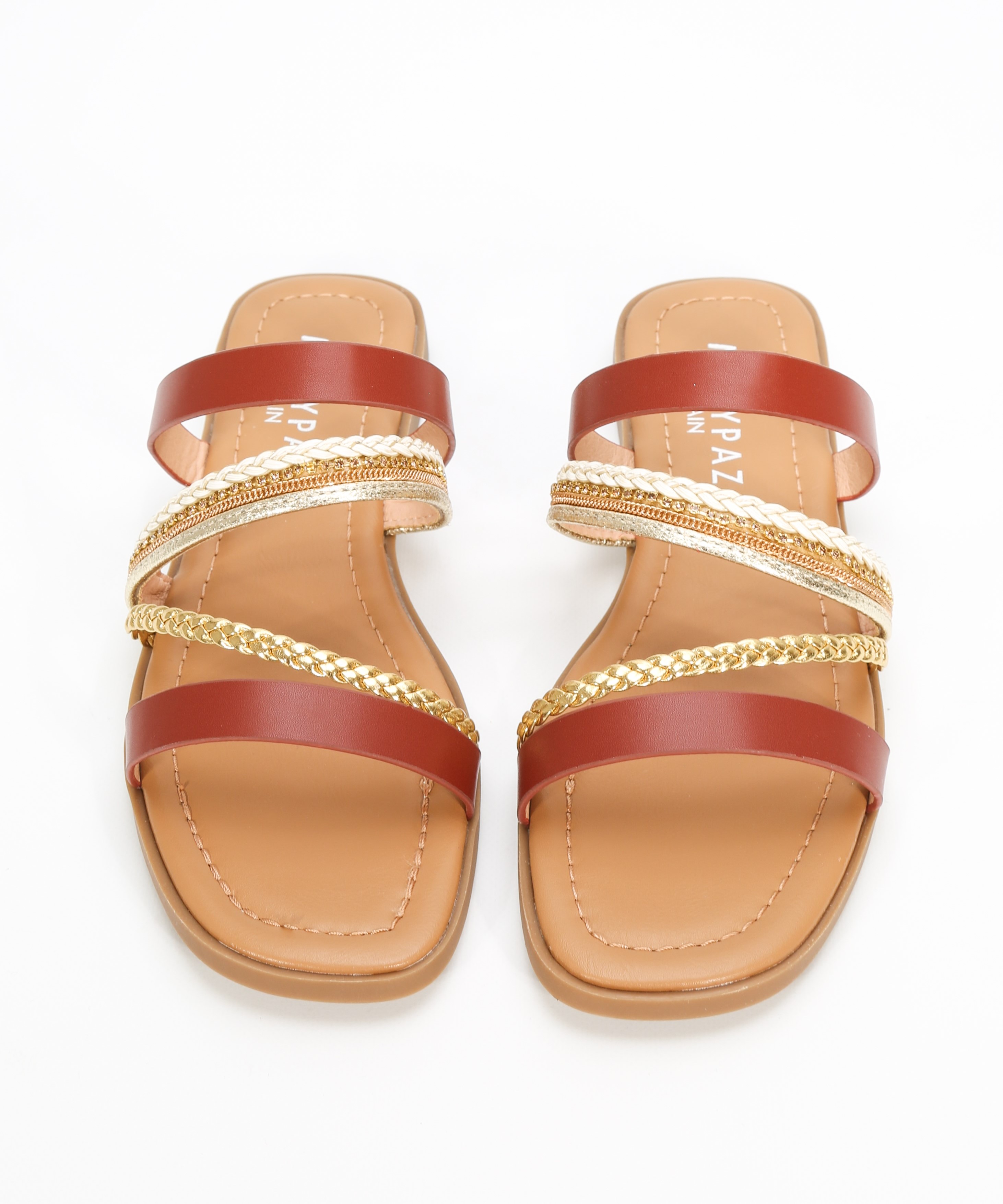 Sandalias planas tiras trenzadas image number null